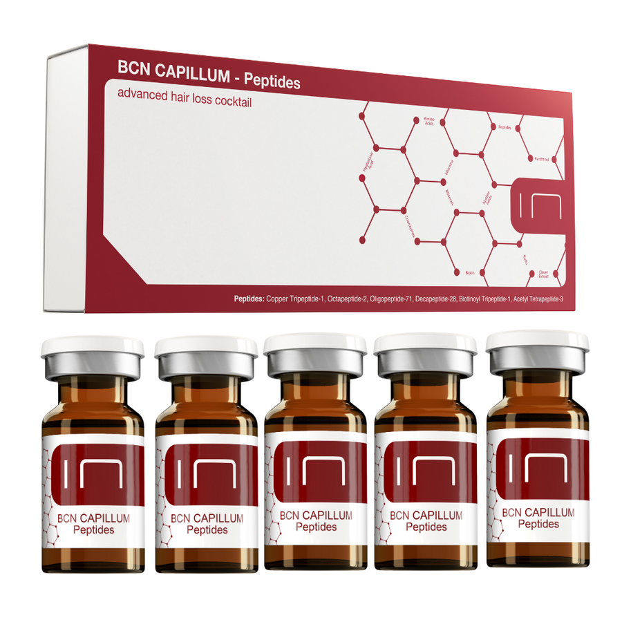 BCN Capillum Mesotherapy microneedling booster serum for hair loss and hair growth treatment. 5 Vials of 5 ml each