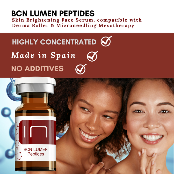 BCN mesotherapy, microneedling booster serum for  hyperpigmentation and skin brightening, advanced peptides with alpha arbutin , vitamin c and niacinamide., made in Spain