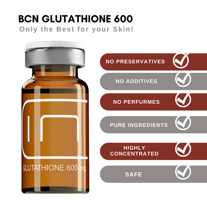 Glutathione 600 antioxidant solution vials for microneedling and mesotherapy