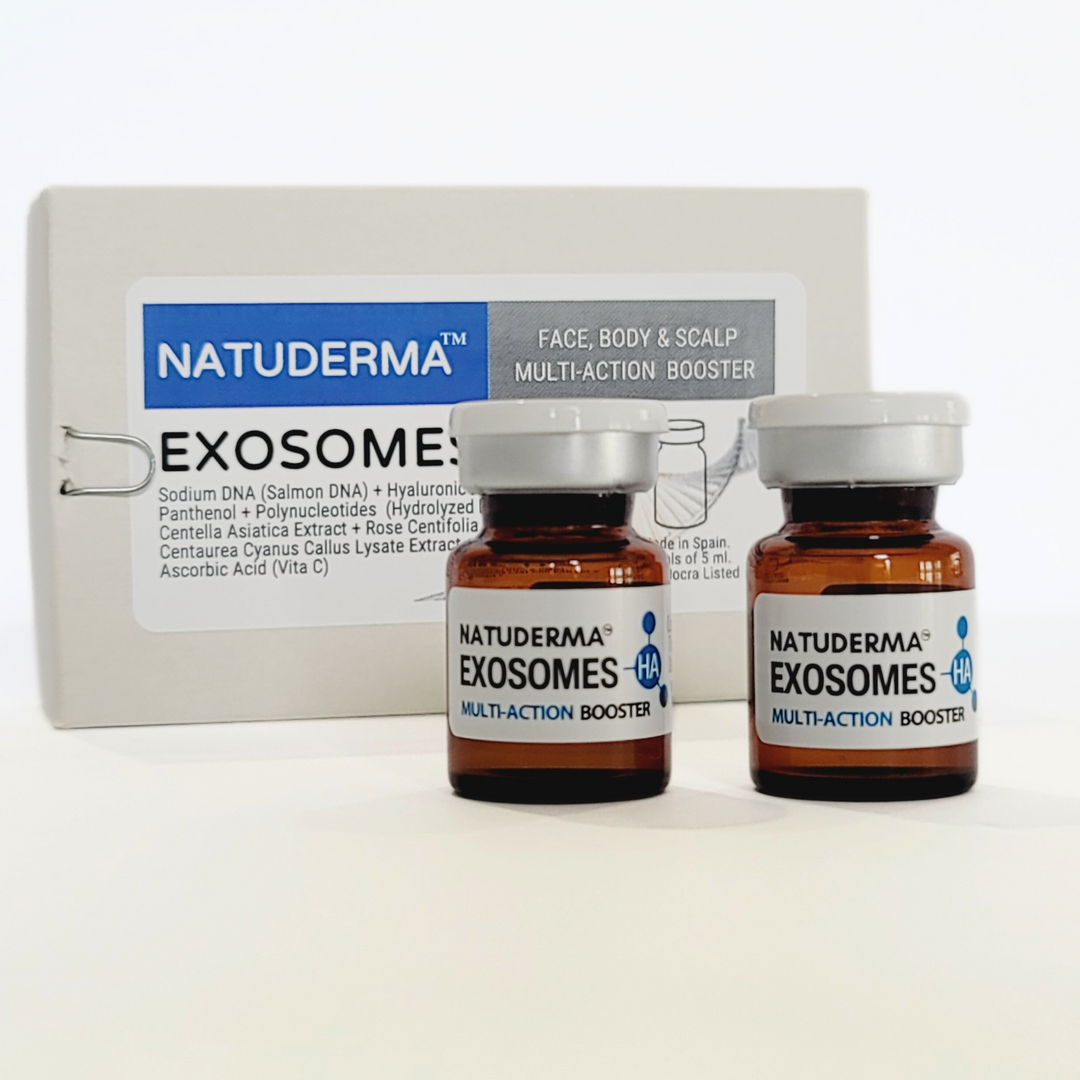 Two vials of Exosomes from Natuderma Mesotherapy and Microneedling serum