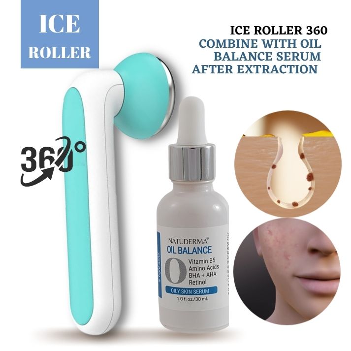 Ice Roller for face by Natuderma Skin Care tool. Essential skin care tool, lift sagging skin, reduce pores, calm the skin.