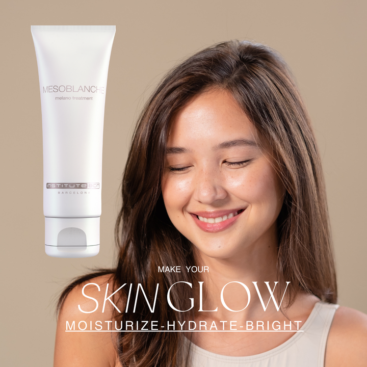 Radiant woman with MesoBlanche® Depigmentation Cream,  .say make your skin glow, from Institute BCN