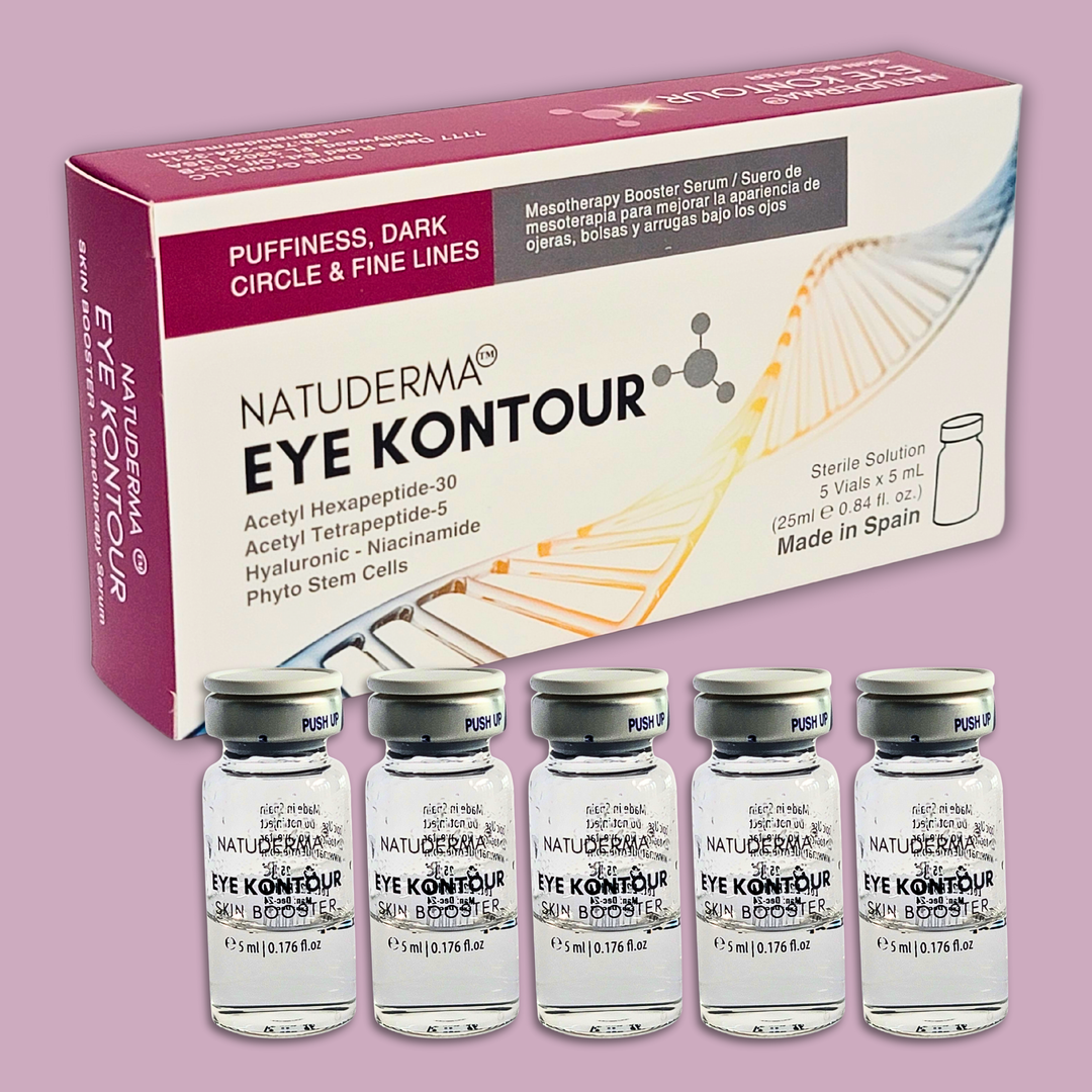 Natuderma EYE KONTOUR , skin booster, with niacinamide, peptides, hyaluronic acid, and stem cells, Serum after Microneedling de 5ml for dark circle and bags under eyes