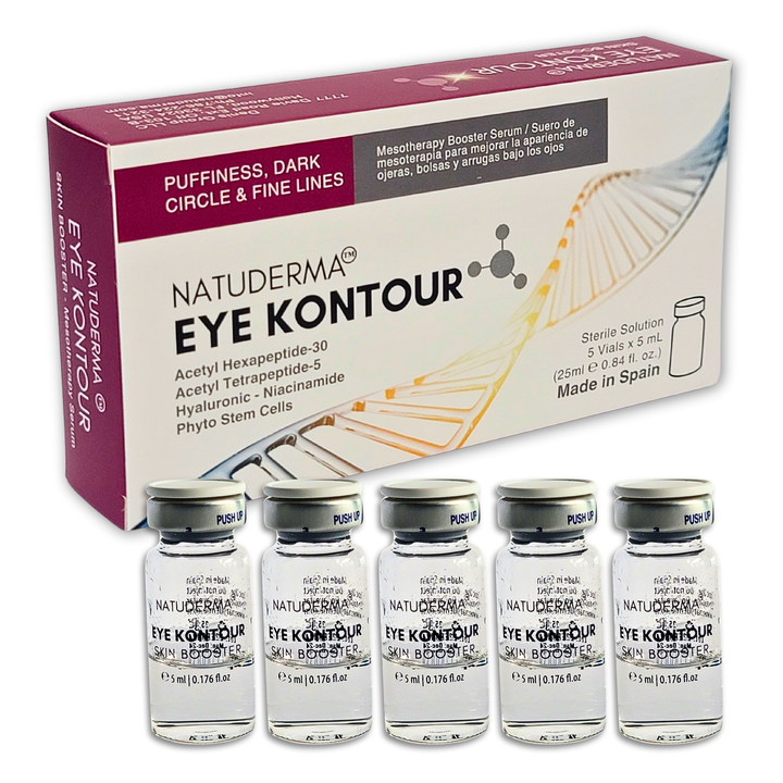 Natuderma EYE KONTOUR, serum for microneedling or mesotherapy with peptides, niacinamide and hyaluronic acid for puffiness, dark, circle and fine lines