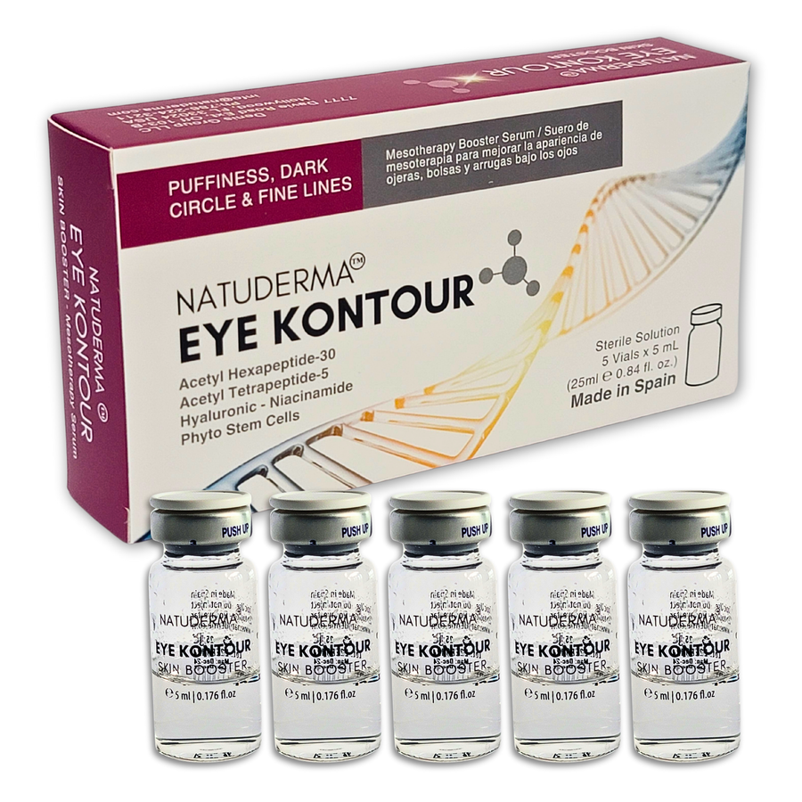 Natuderma EYE KONTOUR, serum for microneedling or mesotherapy with peptides, niacinamide and hyaluronic acid for puffiness, dark circle under eyes and fine lines