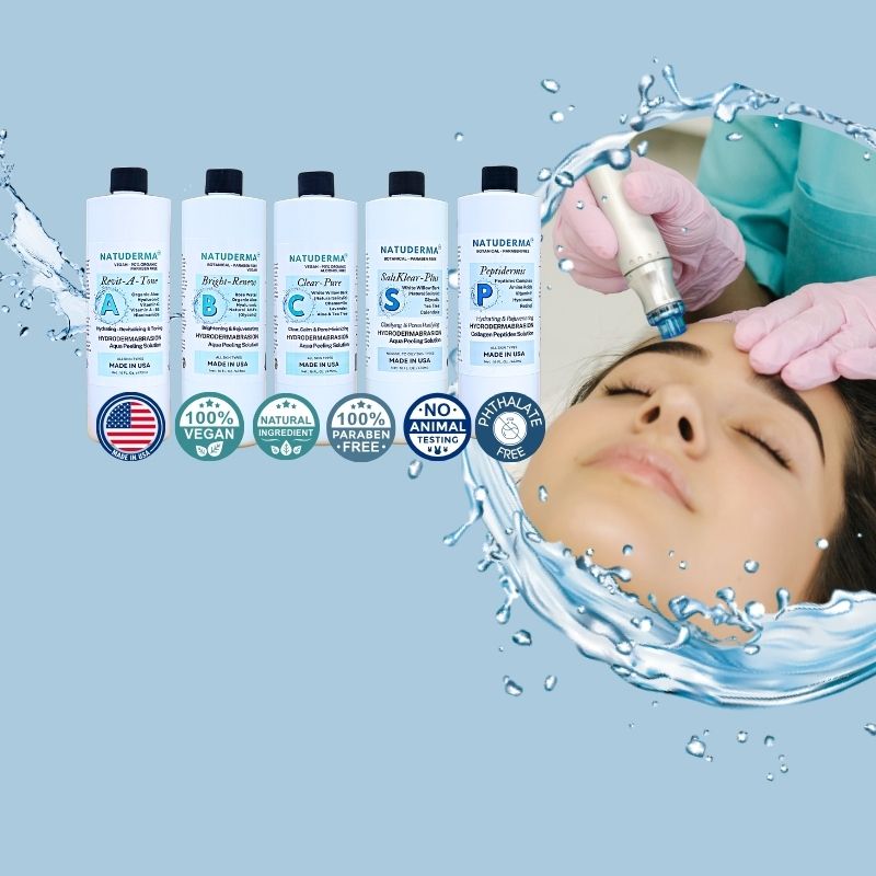 Natuderma hydrodermabrasion solution, hydro facial serum for hydro or hydrafacial machine treatment