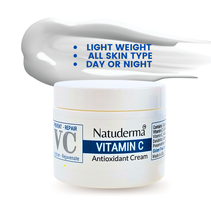 Natuderma Vitamin C Anti Aging Brightening Cream for face , all skin type, light weight, use day or night.