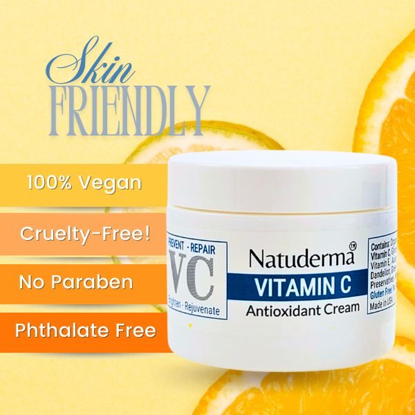 Natuderma Vitamin C Cream for face Brighteing, Vegan, Cruelty Free, Paraben free.