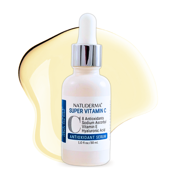 Natuderma Vitamin C Serum - Anti Aging Brightening Face Serum with Hyaluronic Acid