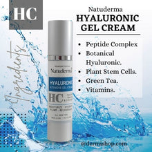 Hyaluronic Acid Serum , gel cream, vegan face moisturizer, with stem cell , peptide complex, vitamins and green tea  by Natuderma