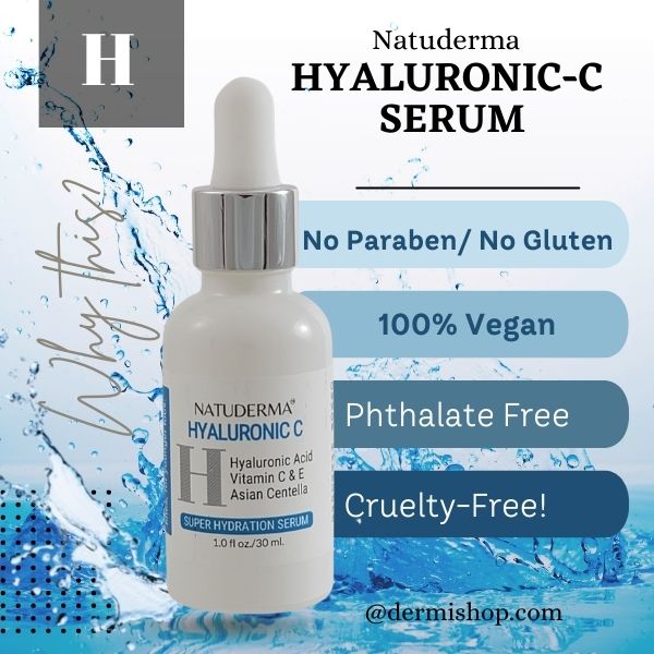 Hyaluronic Acid Serum with Vit C and Gotu Kola, Anti aging, Hydrating by Natuderma