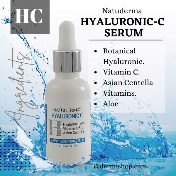 Hyaluronic Acid Serum with Vit C and Gotu Kola, Anti aging, Hydrating by Natuderma