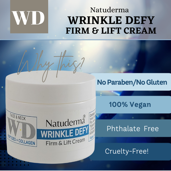 Wrinkle Defy Cream, Daily Moisturizer, with Peptide Complex and Collagen by Natuderma.