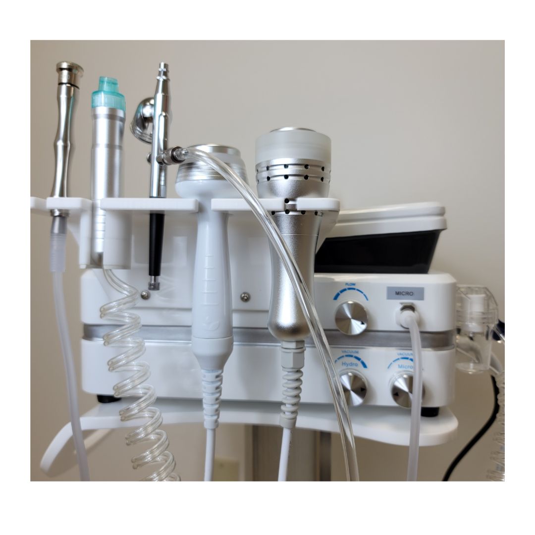 MD Dermis Hydrodermabrasion Machine for professional skin cleansing, exfoliation, and hydration. Features dual tanks, touchscreen, and attachments