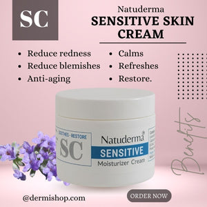 Sensitive Cream, Skin Moisturizer (SC), 100% Vegan, by Natuderma.