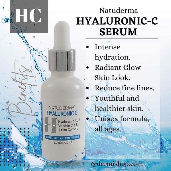 Hyaluronic Acid Serum with Vit C and Gotu Kola, Anti aging, Hydrating by Natuderma