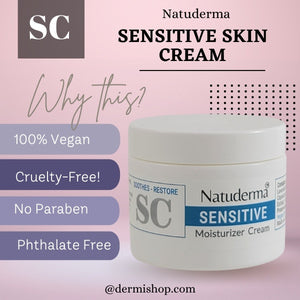 Sensitive Cream, Skin Moisturizer (SC), 100% Vegan, by Natuderma.